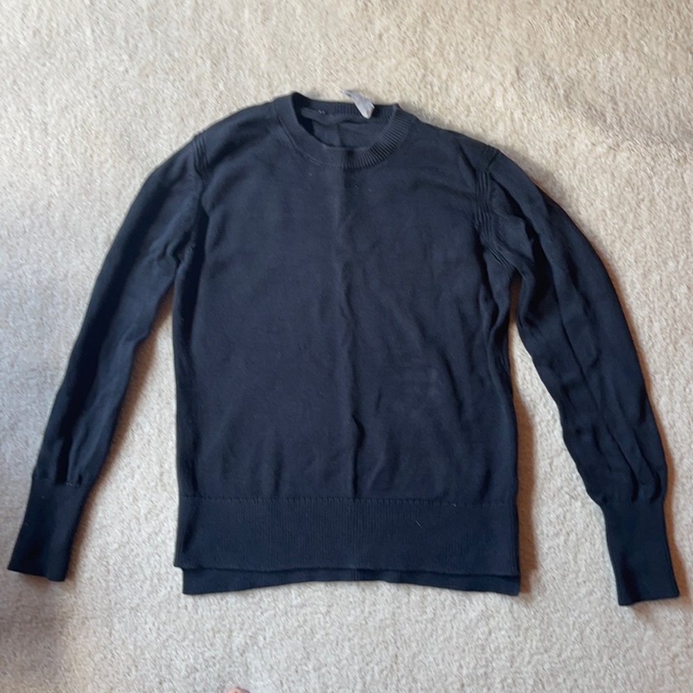 Everlane cotton crewneck sweater black small